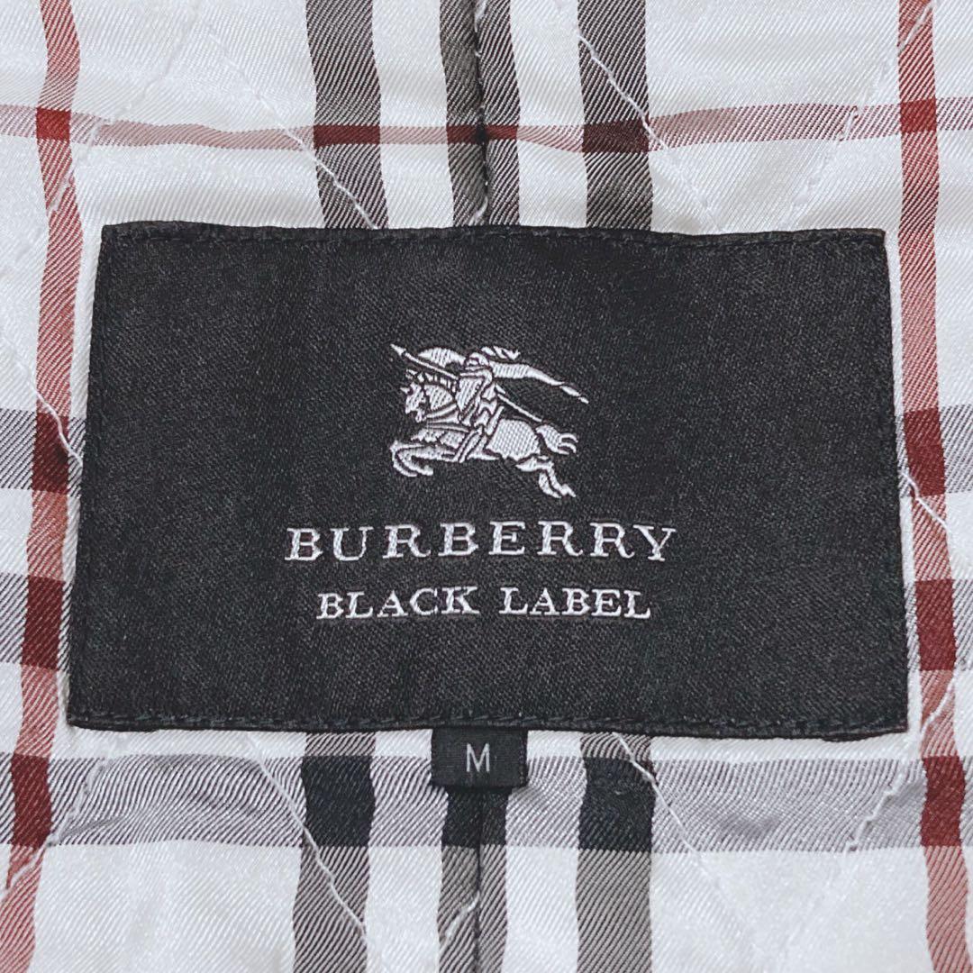 バーバリーブラックレーベル　ステンカラーコート　千鳥格子　裏地　ノバチェック　M