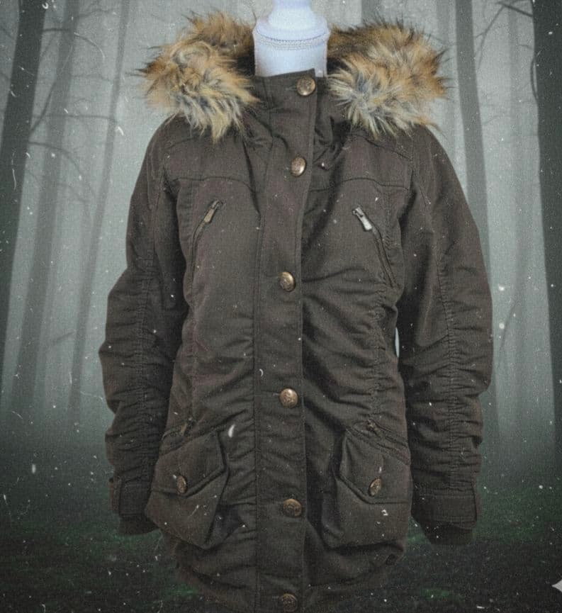 鬼ファー 平成初期 平成ギャル ミリタリージャケット モッズコート 金ボタン