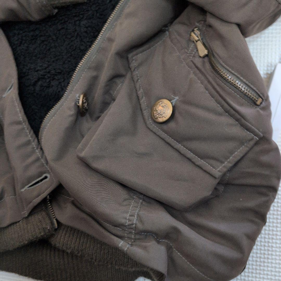 鬼ファー 平成初期 平成ギャル ミリタリージャケット モッズコート 金ボタン