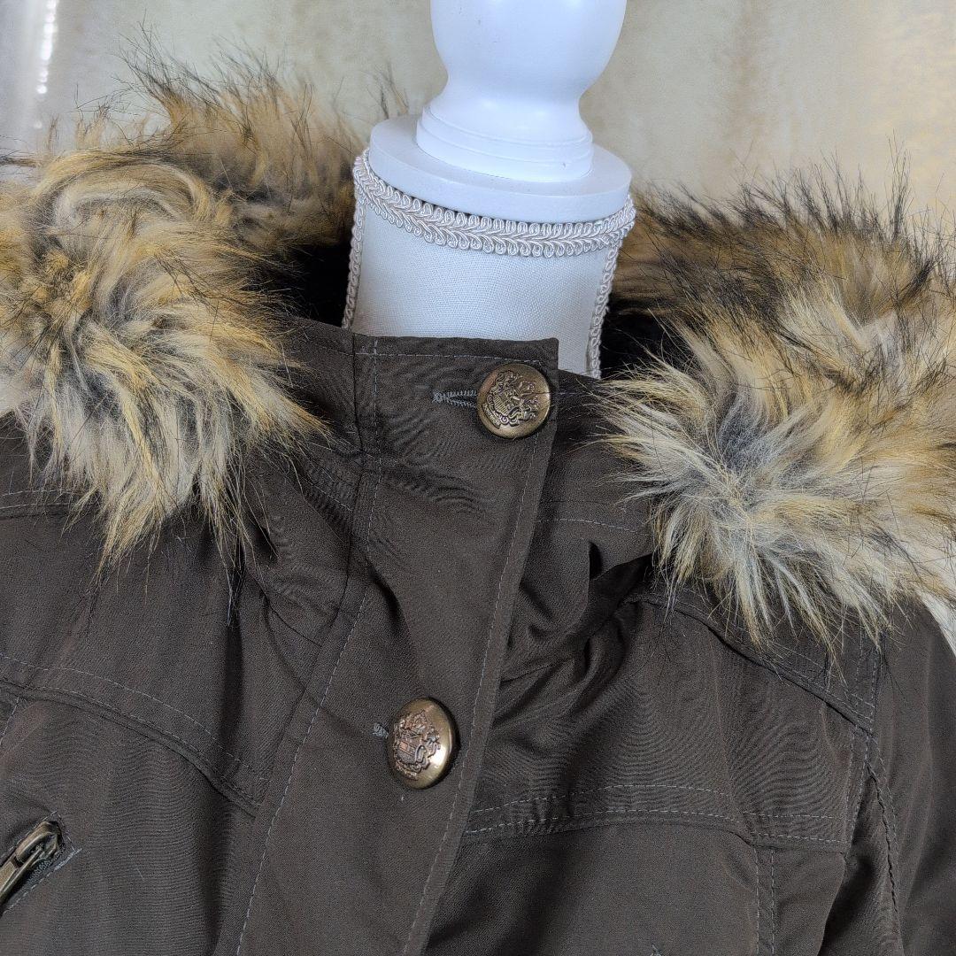 鬼ファー 平成初期 平成ギャル ミリタリージャケット モッズコート 金ボタン