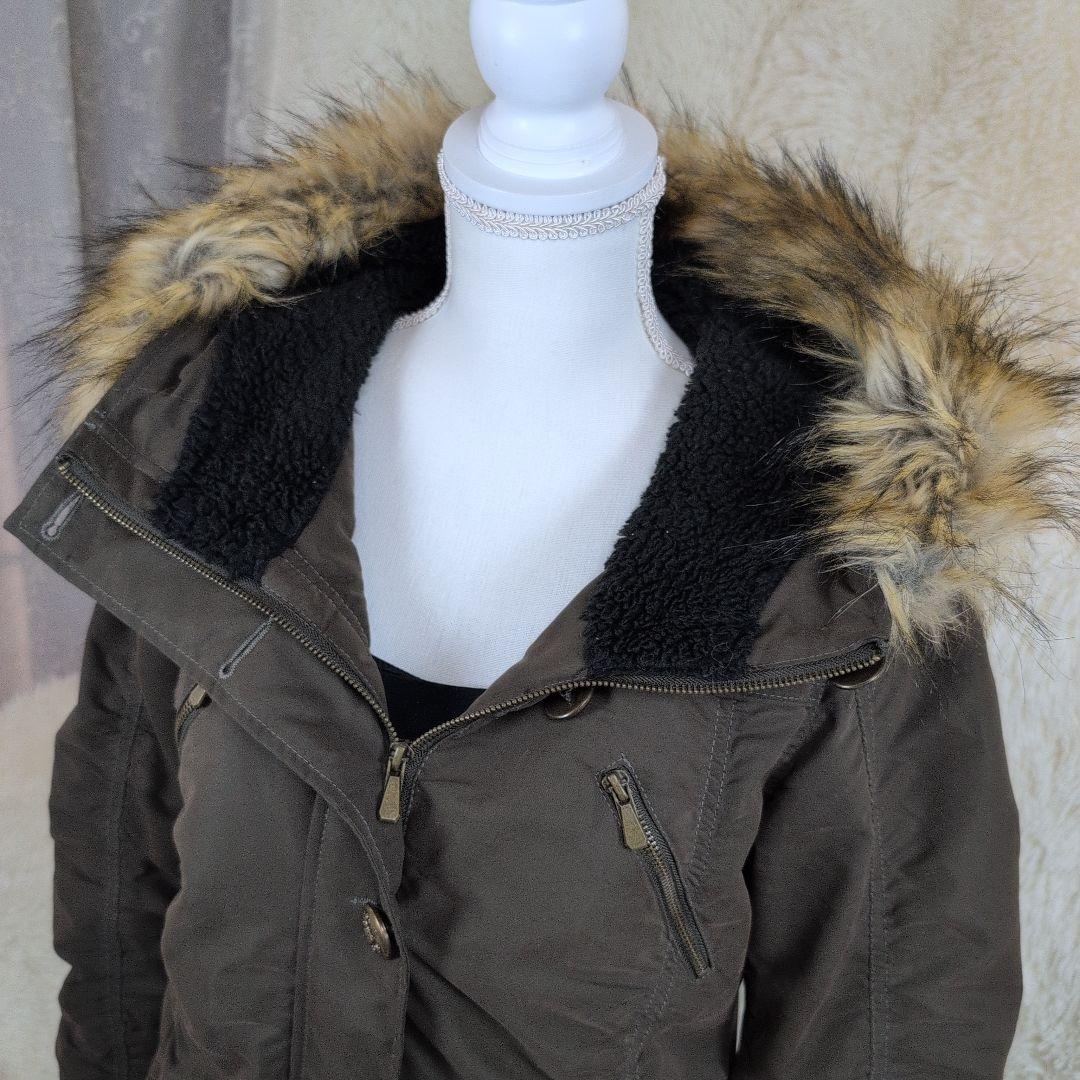 鬼ファー 平成初期 平成ギャル ミリタリージャケット モッズコート 金ボタン