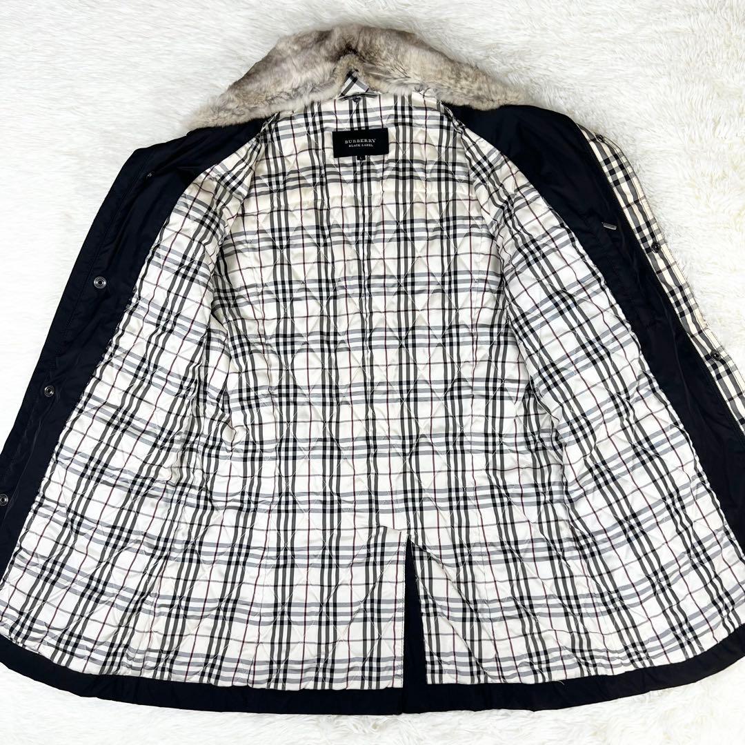 バーバリーブラックレーベル コート 中綿 ノバチェック キルティング