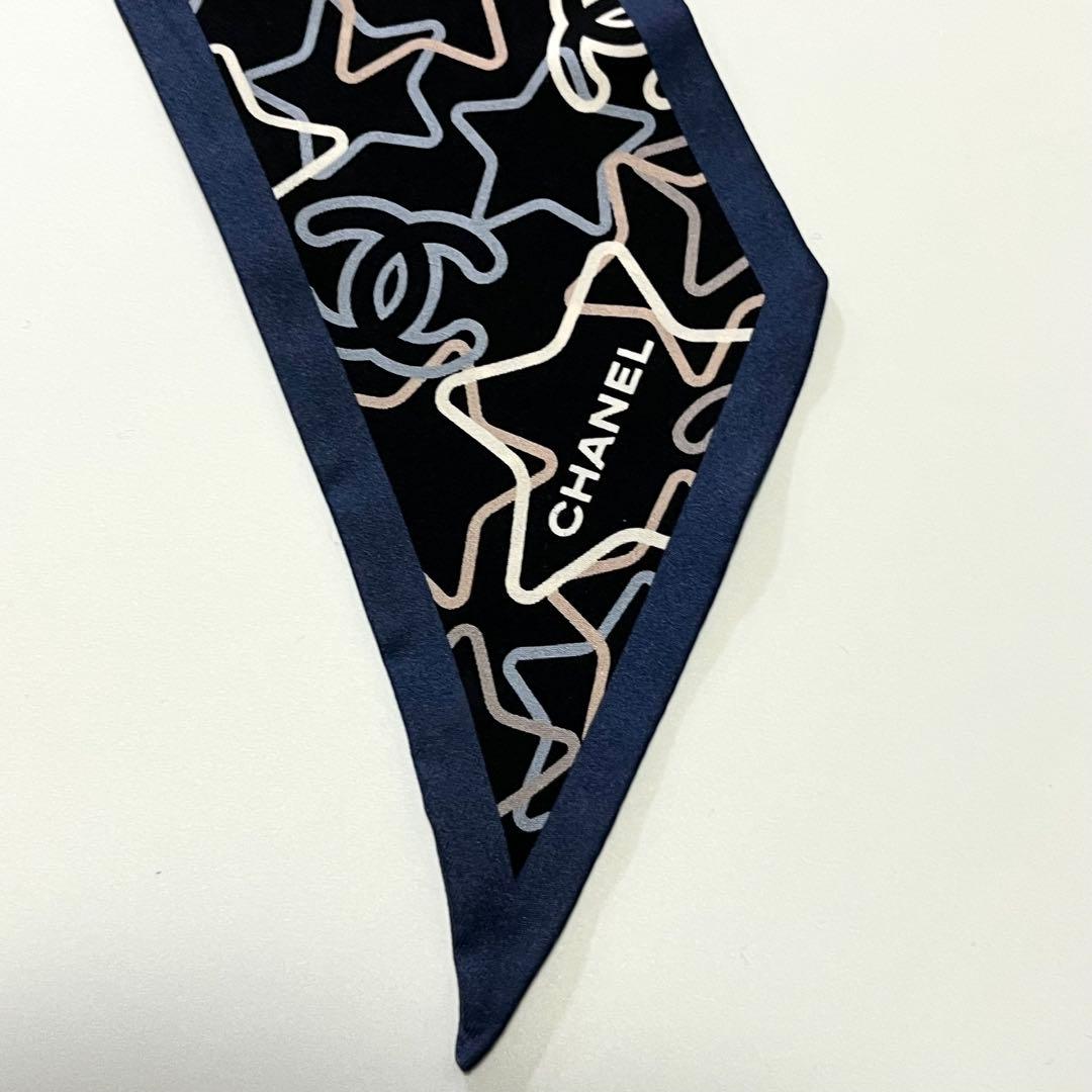 希少✨美品✨CHANEL シャネル　ヘアバンド　スカーフ　ココマーク　スター柄