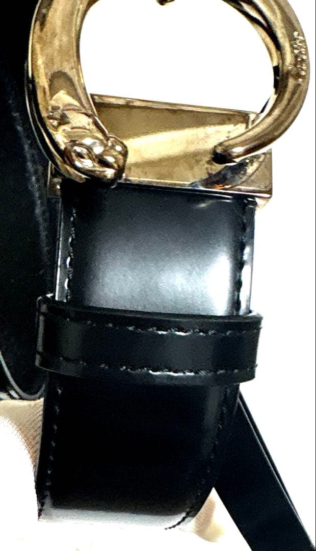 【新品未使用】Cartier カルティエ　パンテール　ブラックレザー ベルト