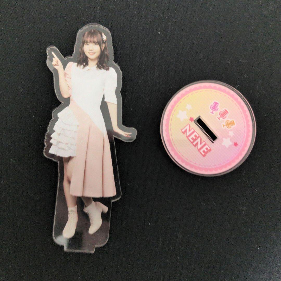稗田寧々 アクリルスタンド 鈴代紗弓&稗田寧々缶バッジ コーラルマイク