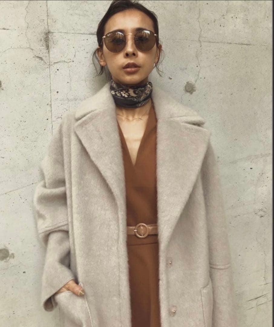 【AMERI VINTAGE】極美品 フェイクムートン シャギーコート 2way