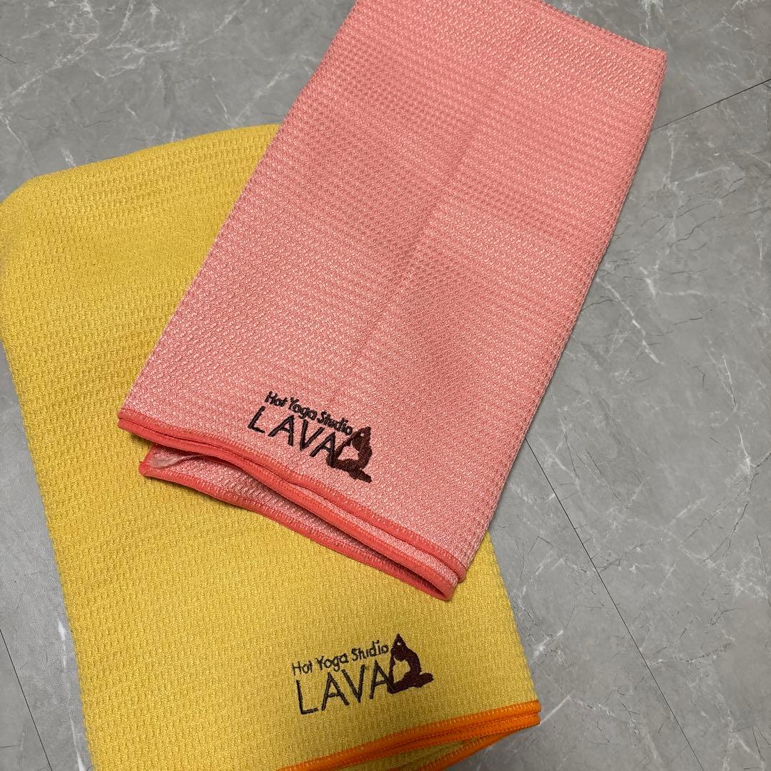【中古】Hot Yoga Studio LAVA ヨガラグ2色セット