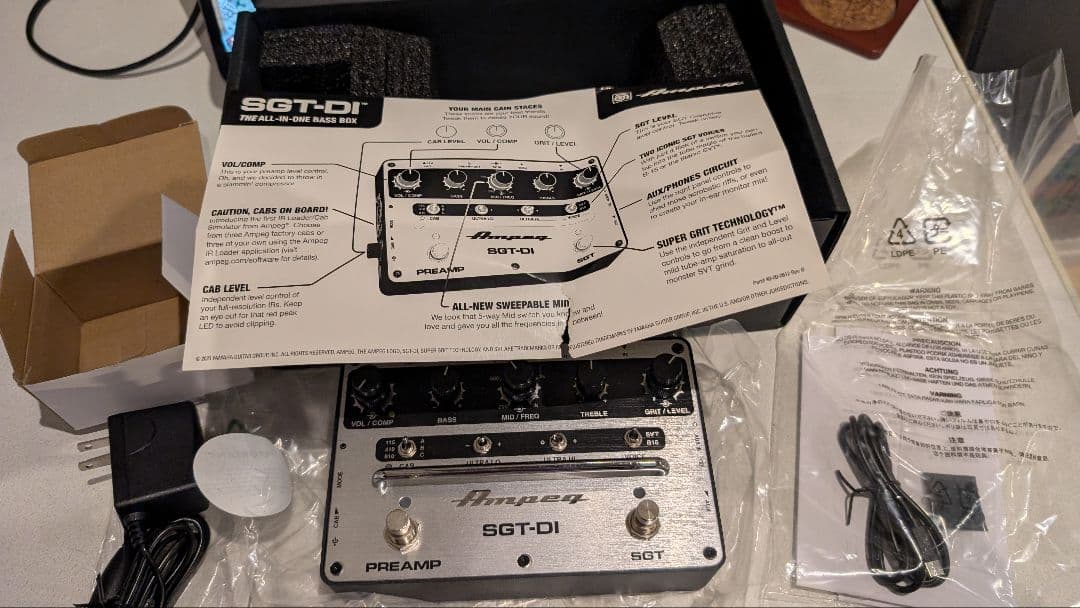 Ampeg SGT-DI ベースプリアンプ エフェクター