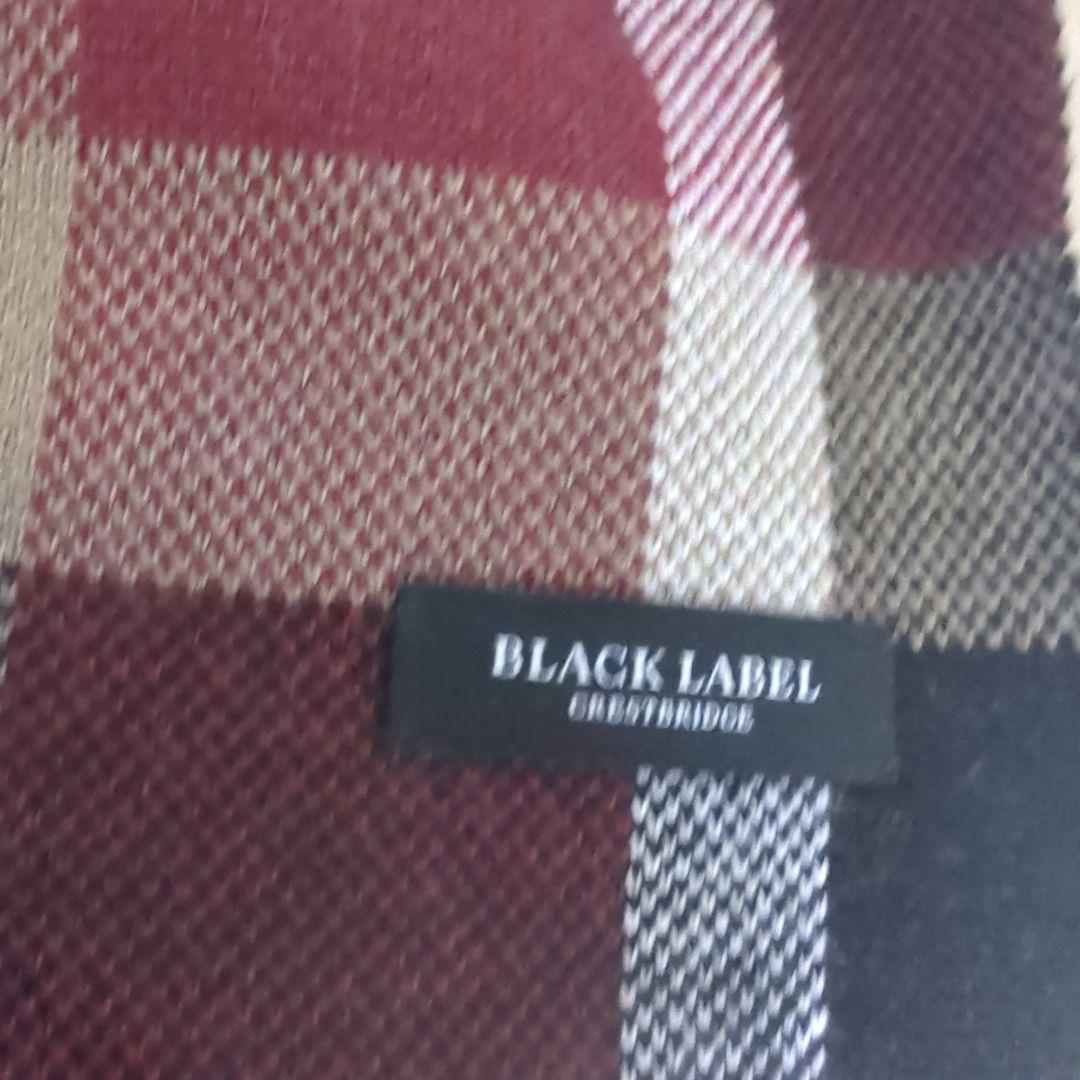 新品未使用！BLACK LABEL チェック柄 ケーブル編み マフラー最終価格！