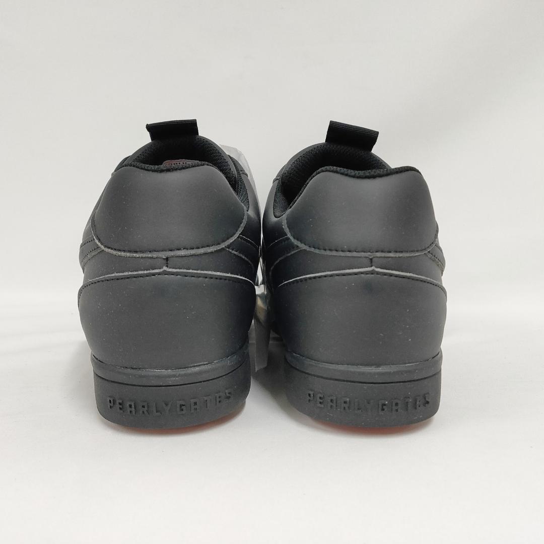 ○★新品 未使用 パーリーゲイツ メゾンロゴ柄 ゴルフシューズ ブラック25cm