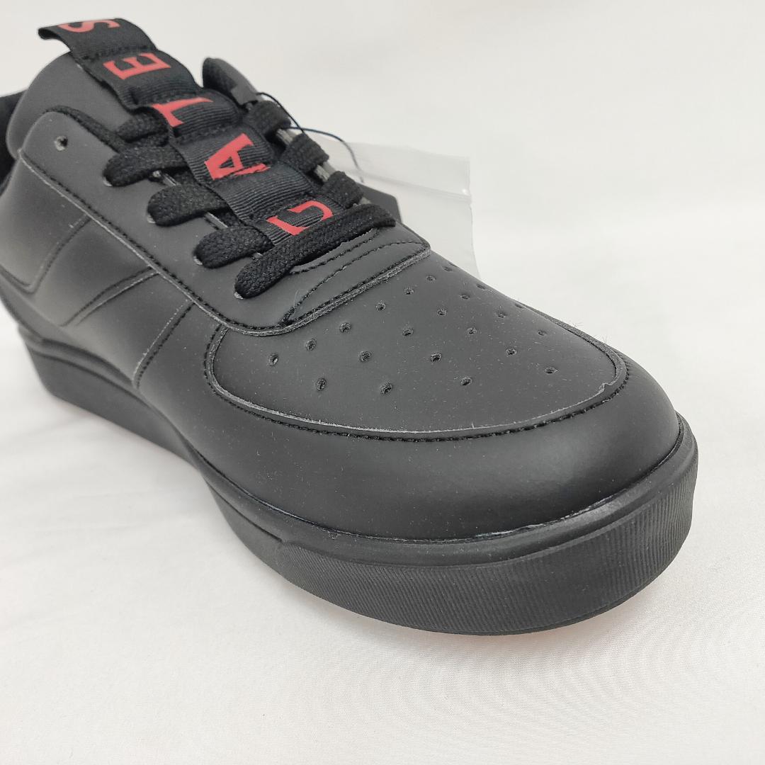 ○★新品 未使用 パーリーゲイツ メゾンロゴ柄 ゴルフシューズ ブラック25cm