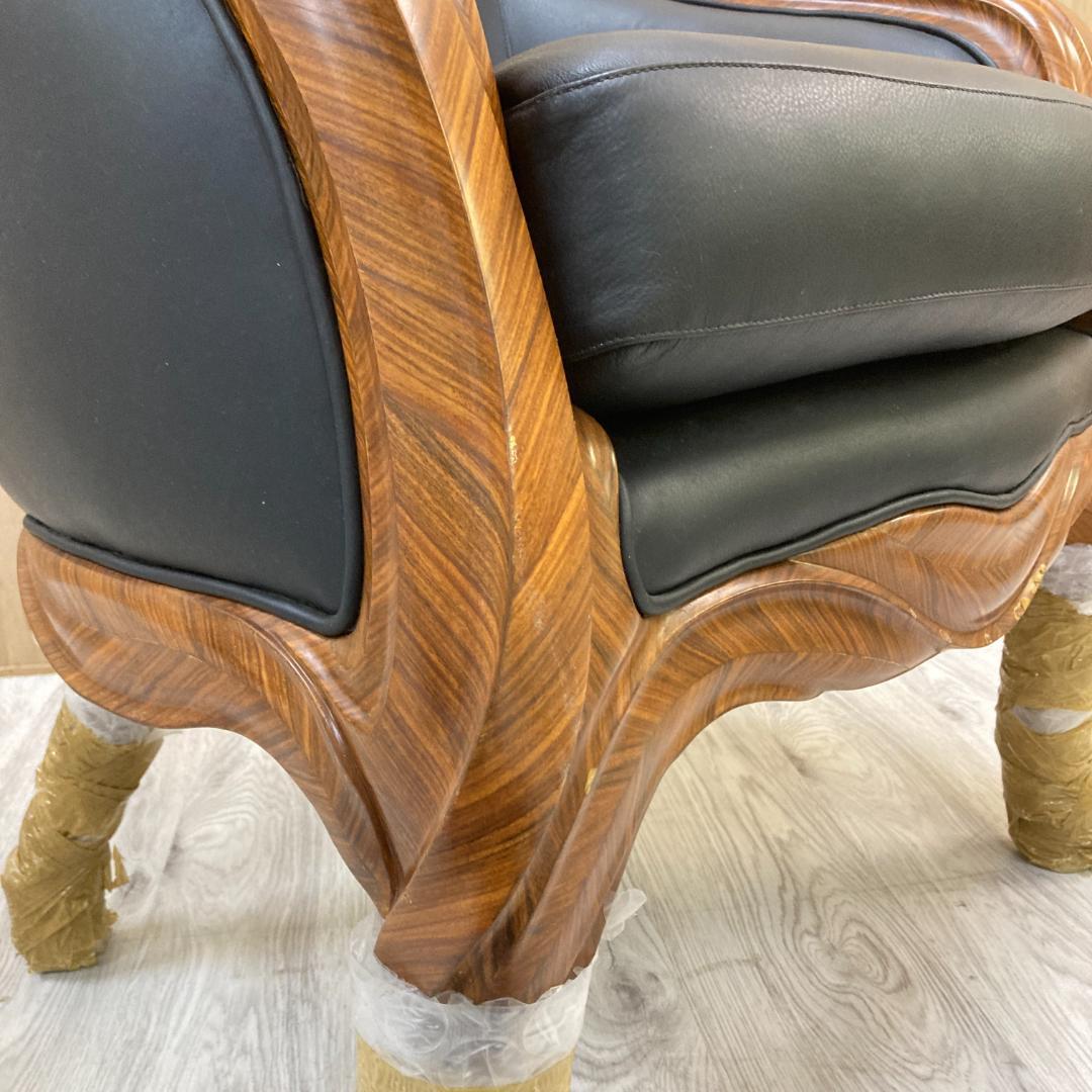 総革 ラウンジソファ 一人掛け 応接 2脚セット B - メルカリ