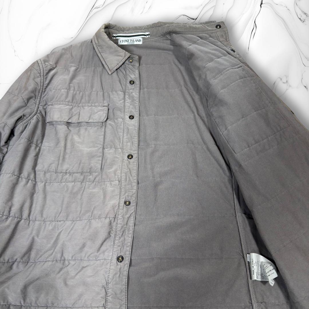 《11AW》STONE  ガーメントダイ キルティングシャツ グレー