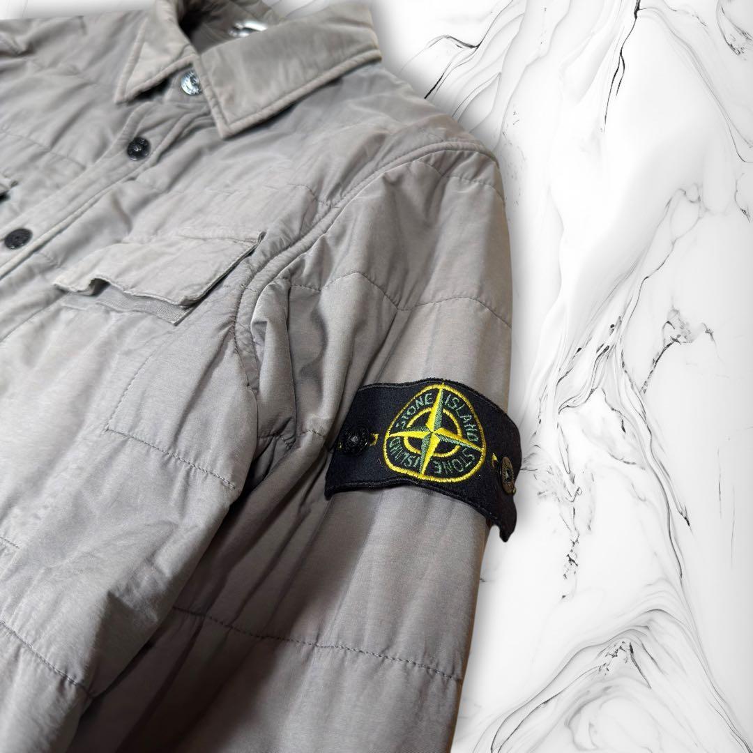 《11AW》STONE  ガーメントダイ キルティングシャツ グレー
