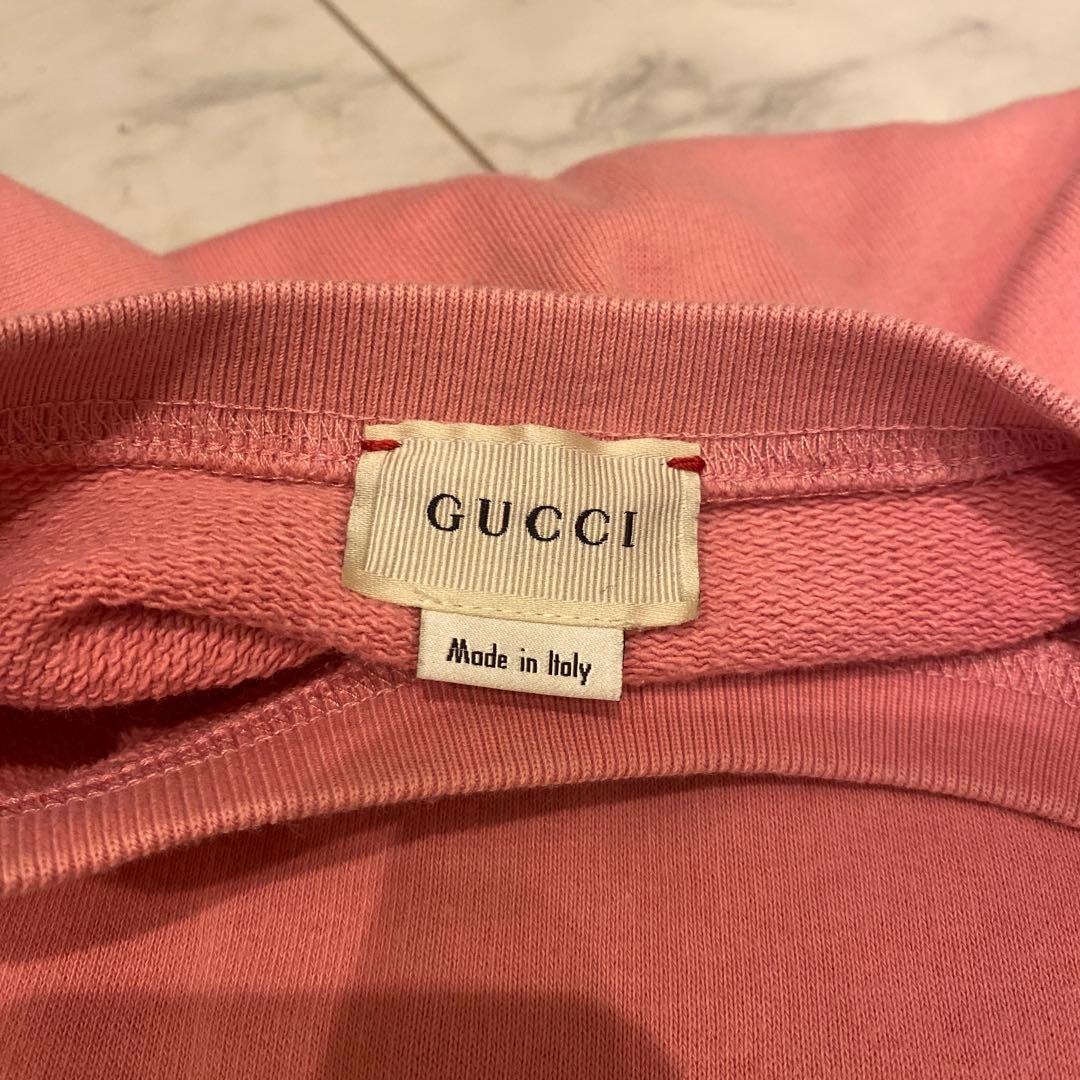 美品】8A 140㎝GUCCI グッチスパンコールトレーナーピンク
