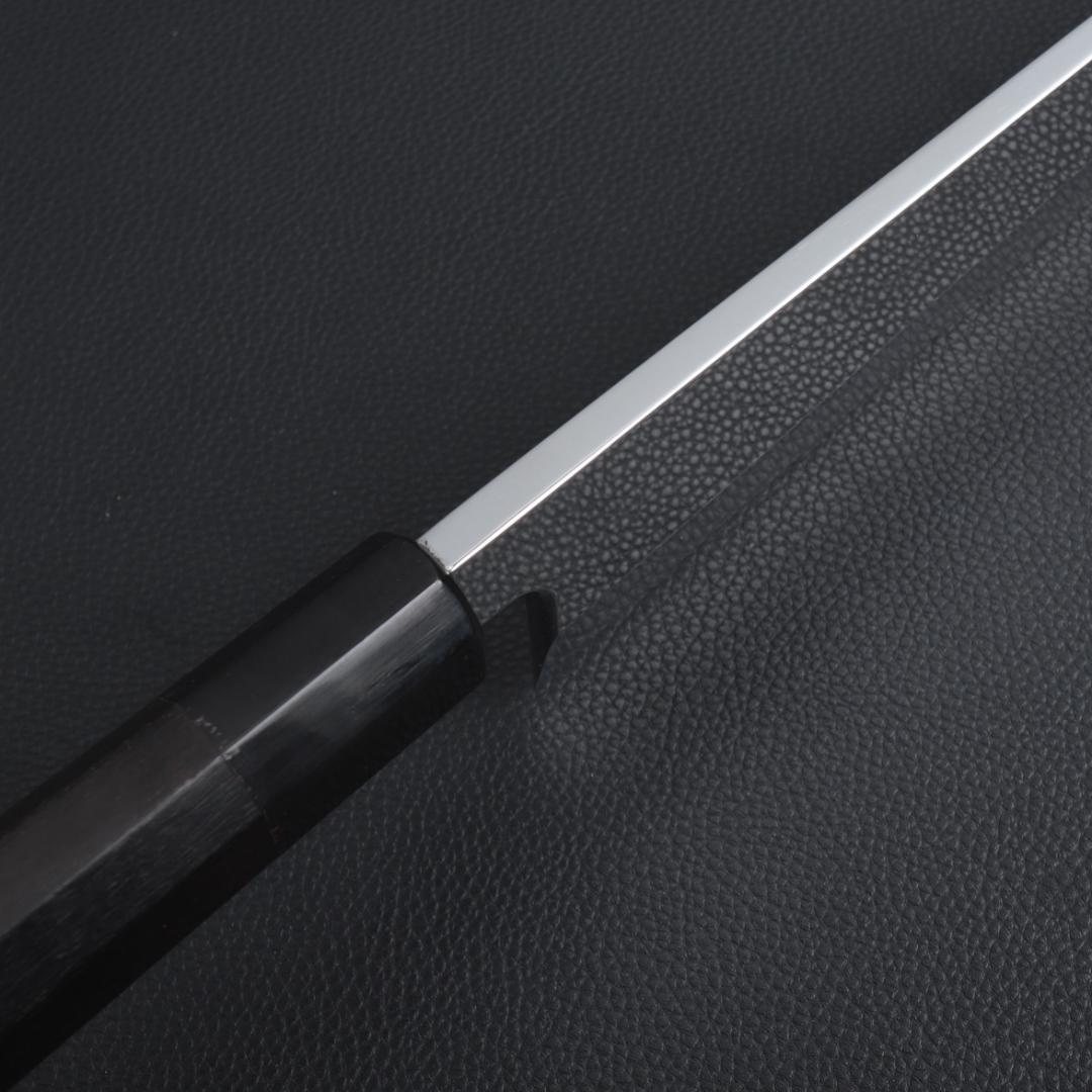 8509 鏡面仕上げ 身卸し・舟行 9寸 刃は究極の切れ味 黒檀黒水牛角八角柄