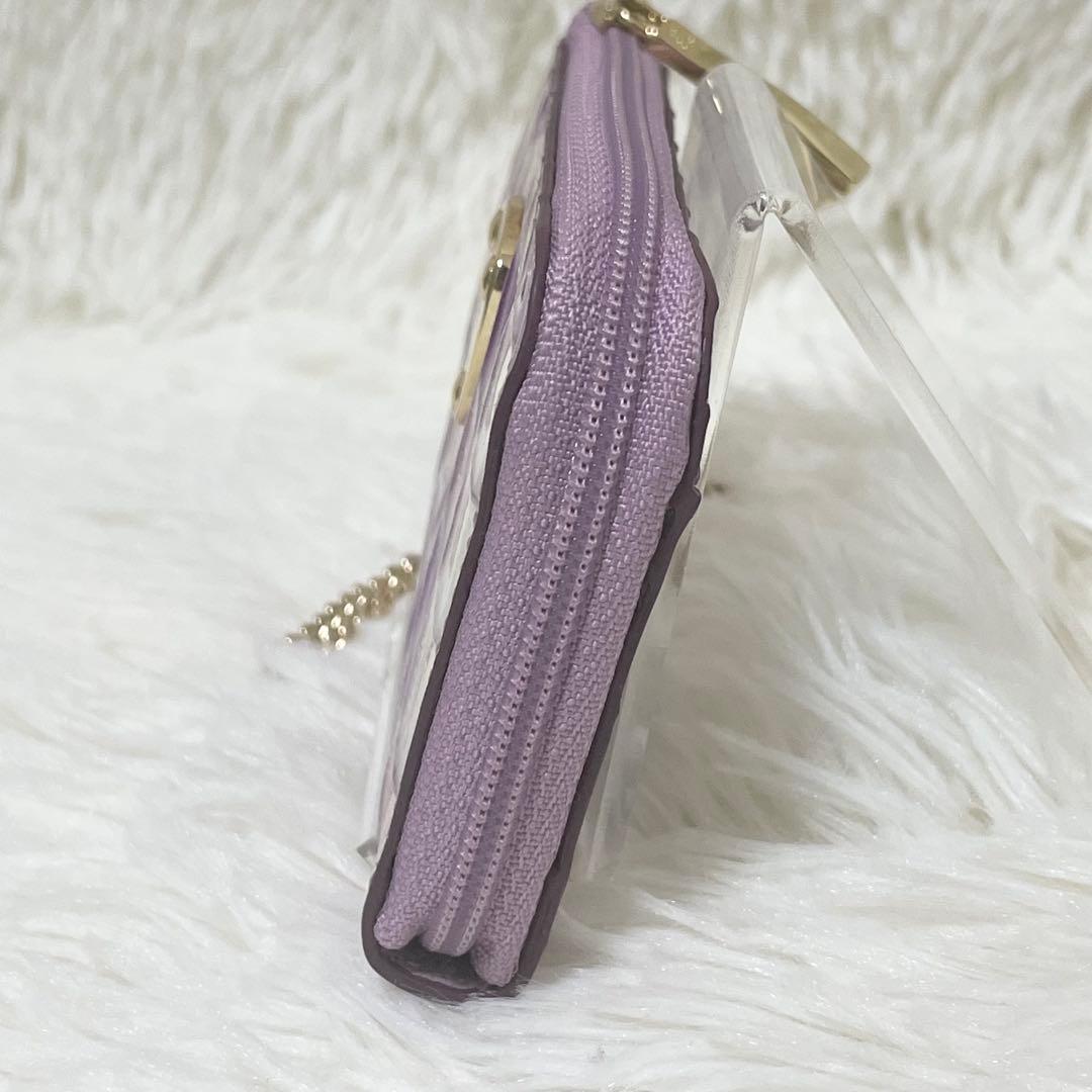 【未使用 ATAO アタオ ベル キーケース ミニ財布 ラベンダー 現行品