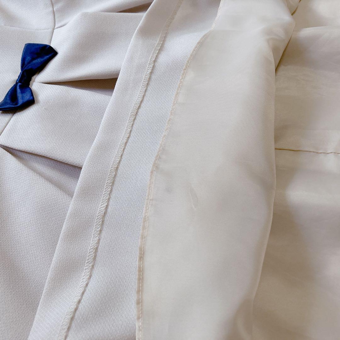 110size ベージュ×ネイビー セレモニー 入学 卒園 発表会 フォーマル