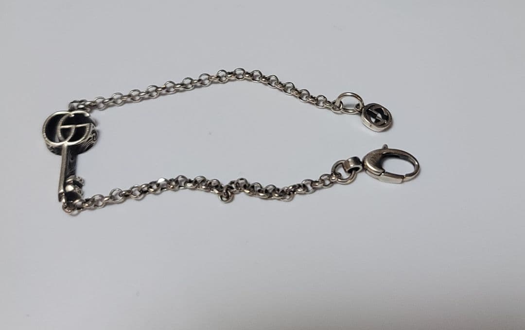 値下げ【美品】GUCCI ダブルG シルバー キーブレスレット