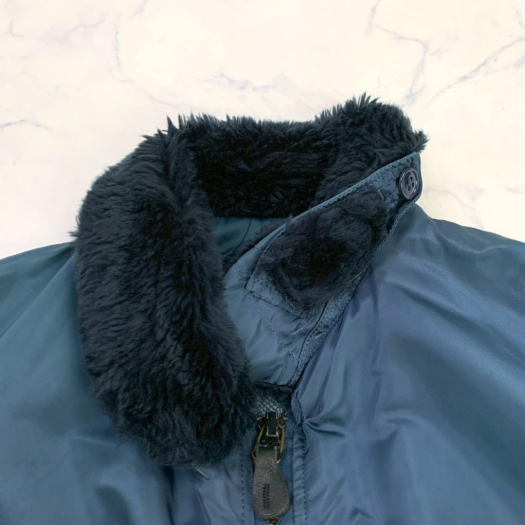 50s復刻★ USA製 ALPHA B-15C ネイビー M　D909