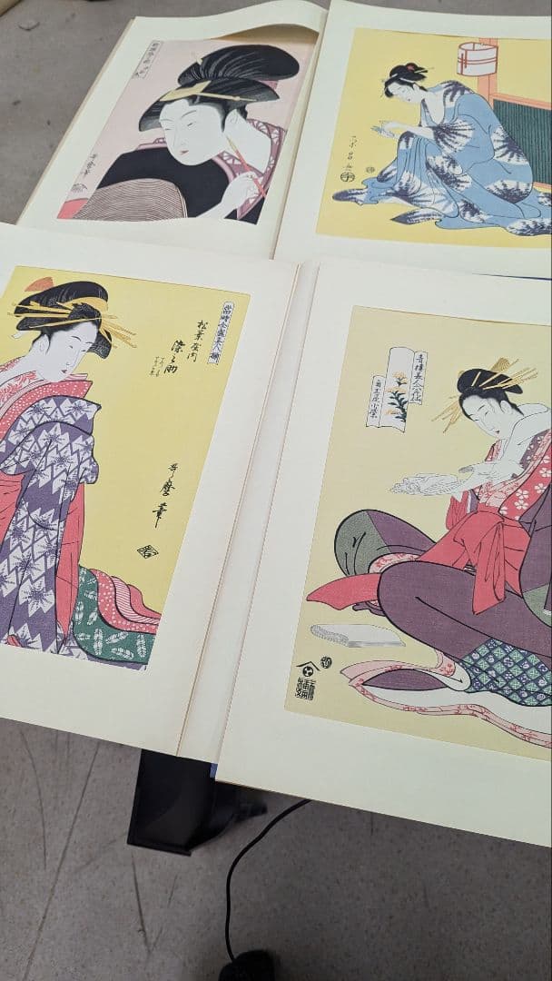 古法純手摺木版画■未刊 浮世絵美人名画撰■アダチ版画研究所