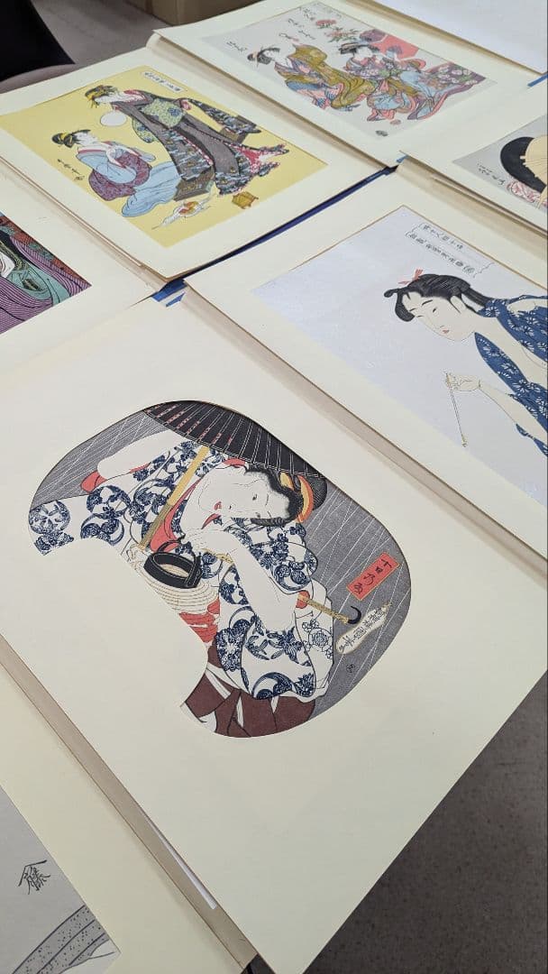 古法純手摺木版画■未刊 浮世絵美人名画撰■アダチ版画研究所