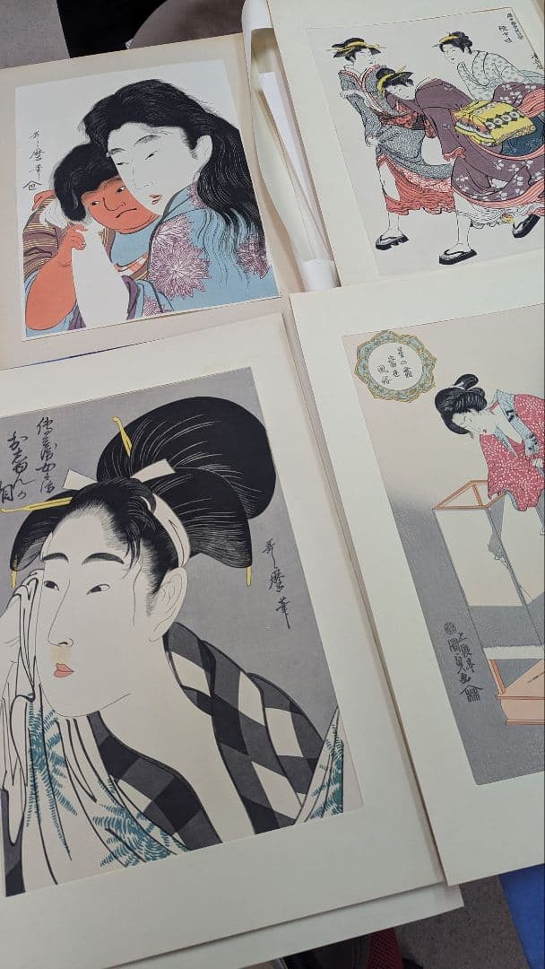 古法純手摺木版画■未刊 浮世絵美人名画撰■アダチ版画研究所