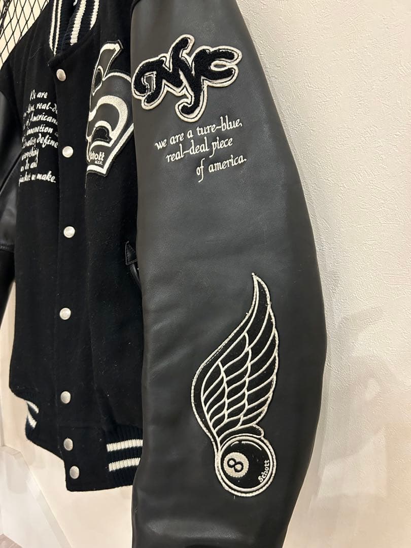 Schott スタジャン ブラック