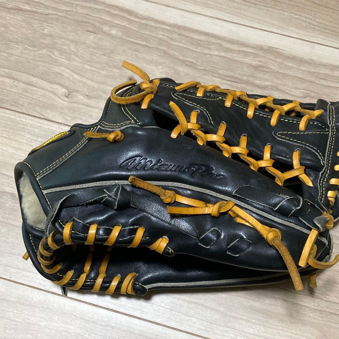⭐️3回使用　ミズノプロ　軟式　外野手用　右投げ　袋付き　グローブ