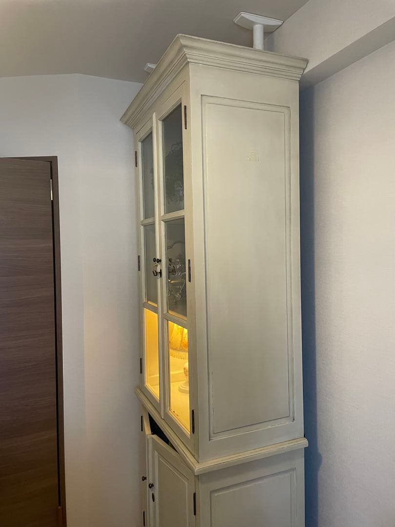 Blanc D'ivoireブランディボワール ガラスキャビネット アンティーク