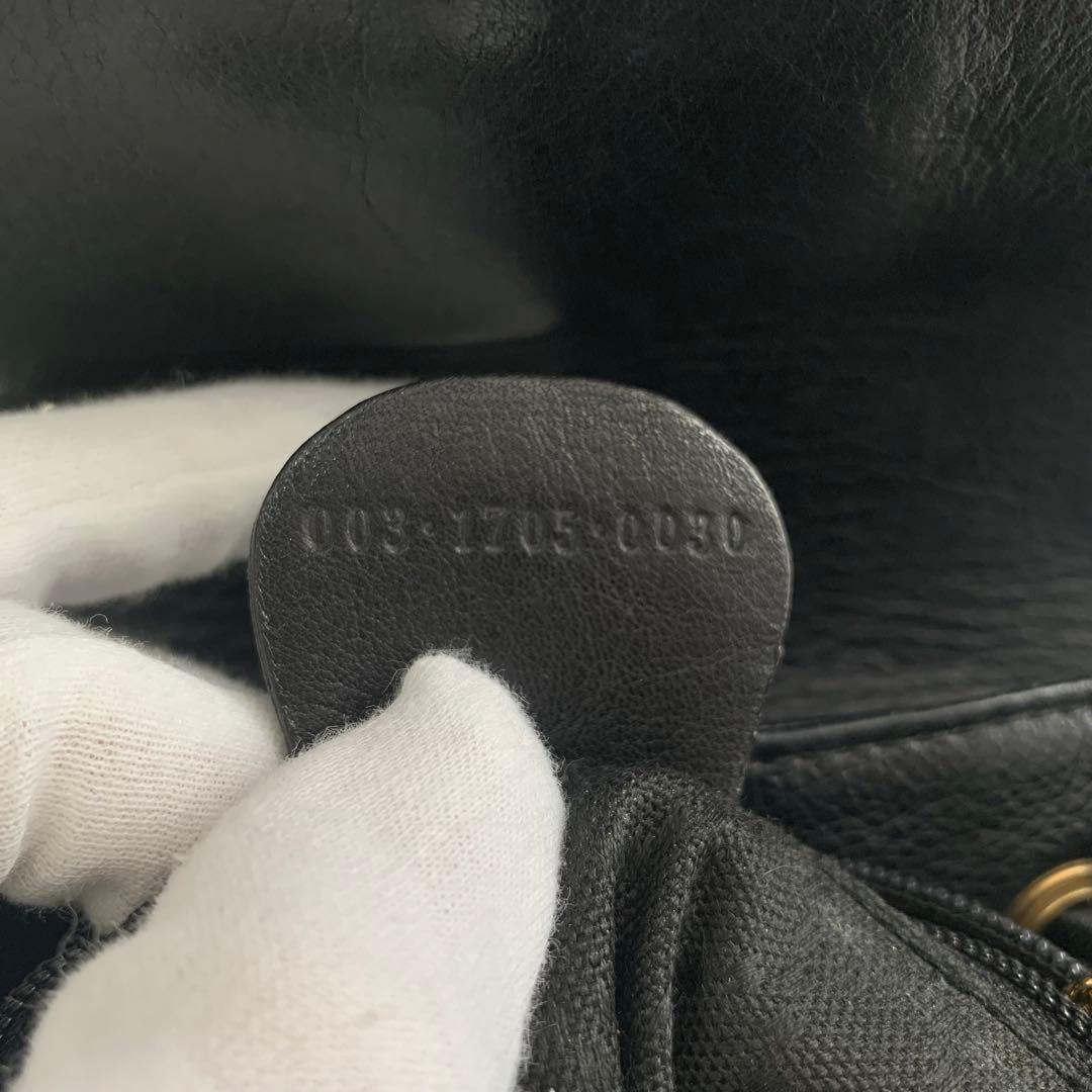 オールドグッチ GUCCI バンブー リュック バッグパック レザー 黒