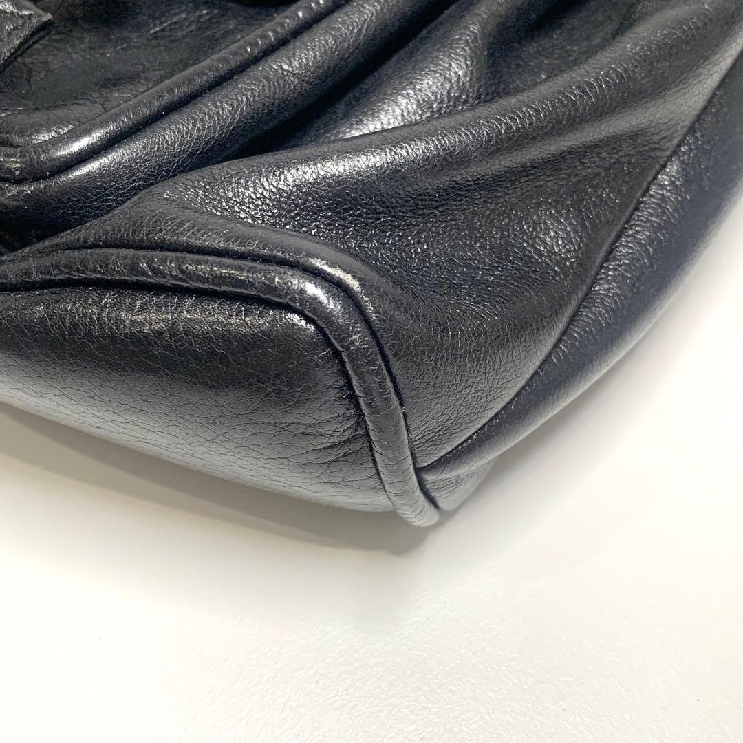 オールドグッチ GUCCI バンブー リュック バッグパック レザー 黒