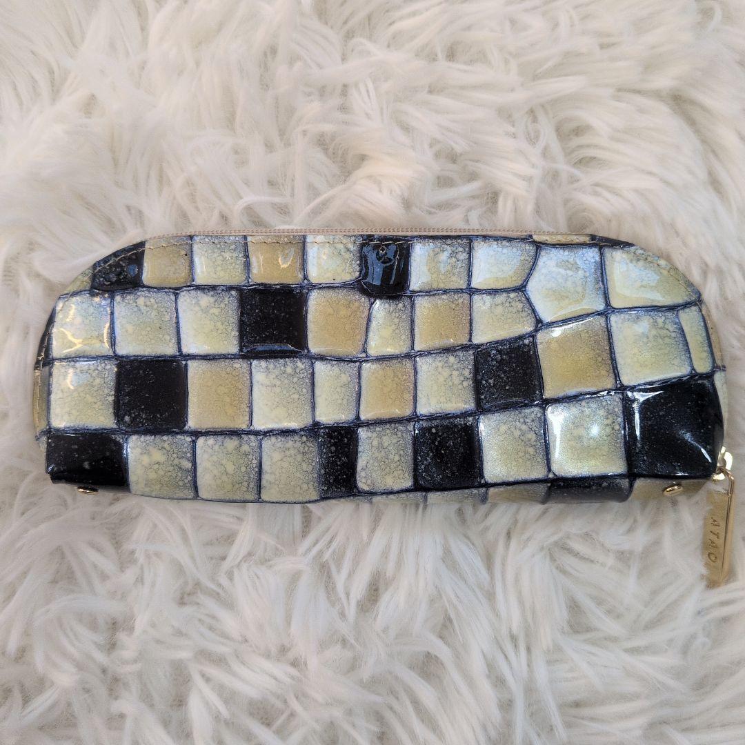 未使用級　ATAO アタオ　ペンケース　ポーチ　メガネケース　ブループリズム