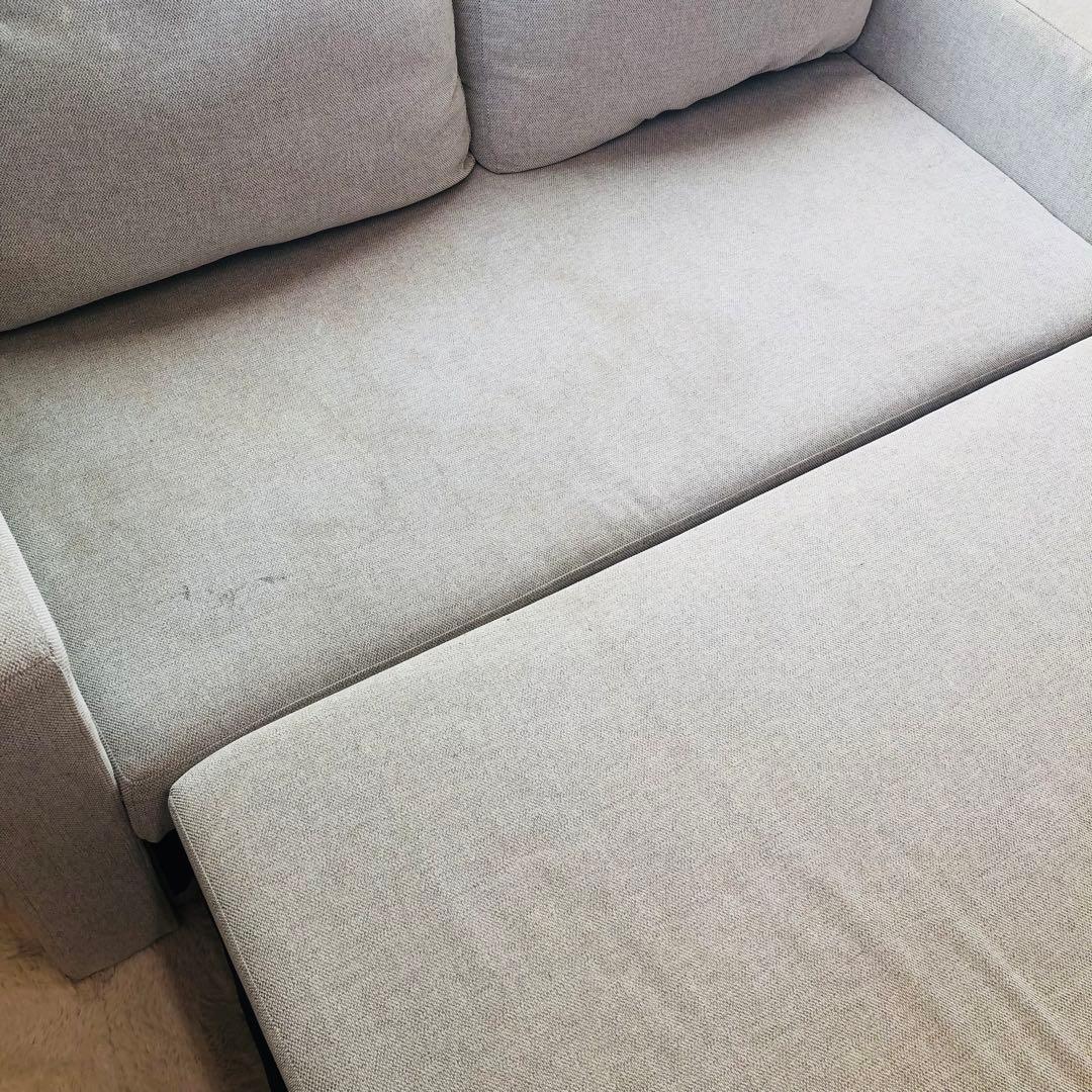 しん　直接可 ニトリ カウチソファベッド　ノアーク2 グレー