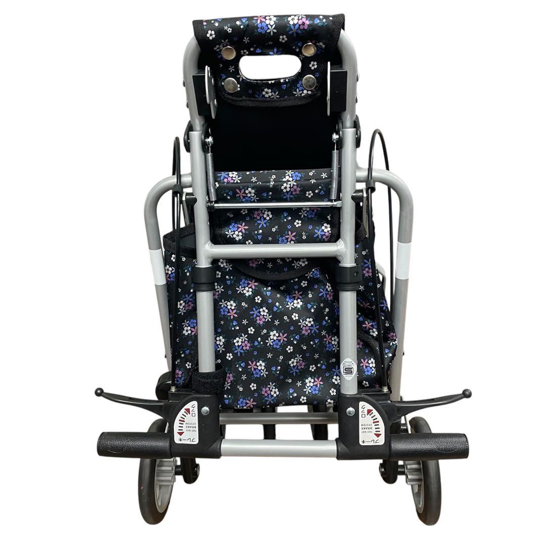 匿名発送‼️島製作所 サニーウォーカー シルバーカー 歩行器 手押し車 花柄✿