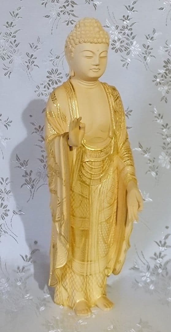 阿弥陀如来立像 5寸 像のみ #547 木彫 仏像