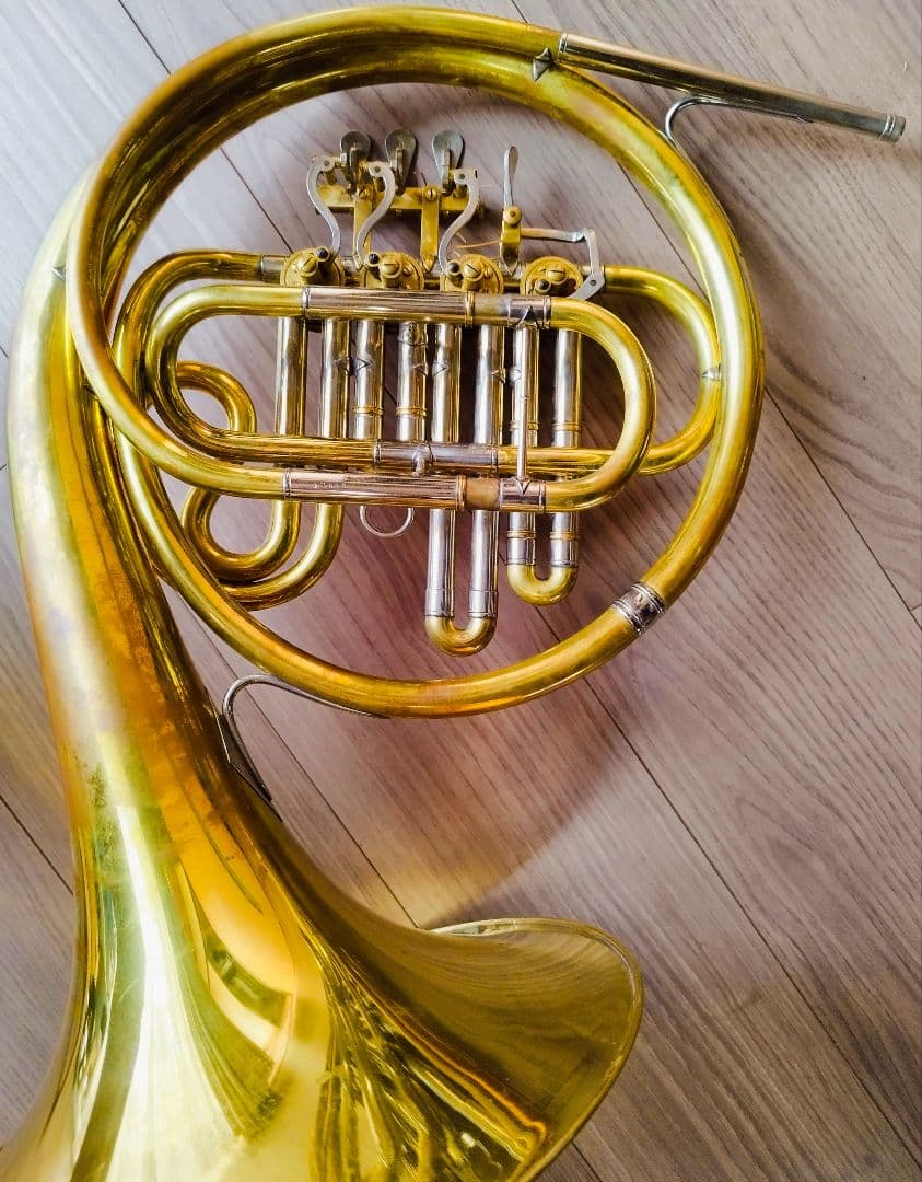 B♭シングルホルン （ゲシュトップ管付き）旧東独製 ヴィンテージ♪