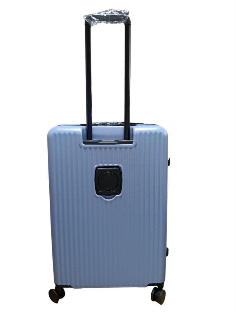 新品未使用品✨dスーツケース カップホルダー付き TSAロック ブルー L