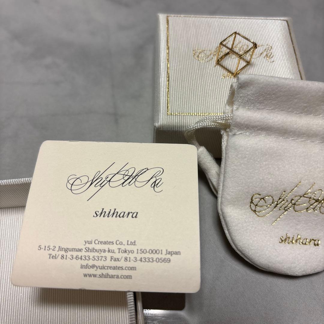 shihara ゴールド スクエアピアス