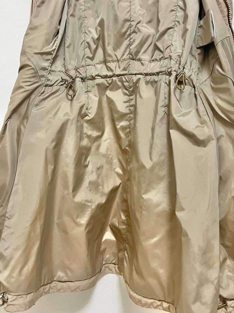 モンクレール TARAWA フーディ ロングコート ベージュ サイズ0