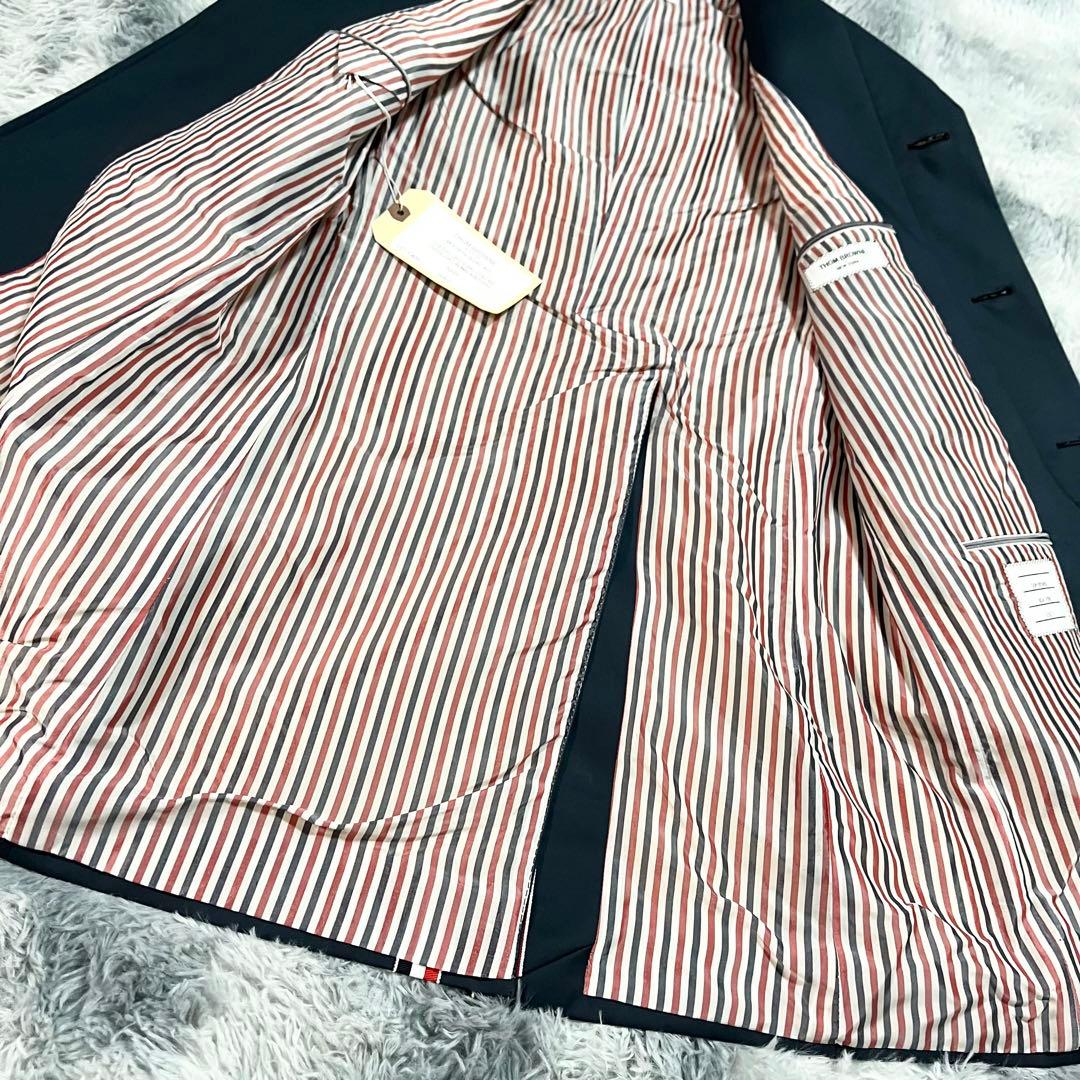 極美品　トムブラウン　バルカラーコート　ネイビー　金ボタン　タグ付き