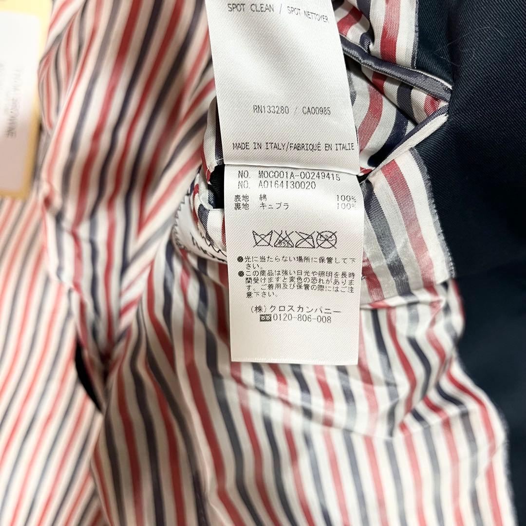 極美品　トムブラウン　バルカラーコート　ネイビー　金ボタン　タグ付き