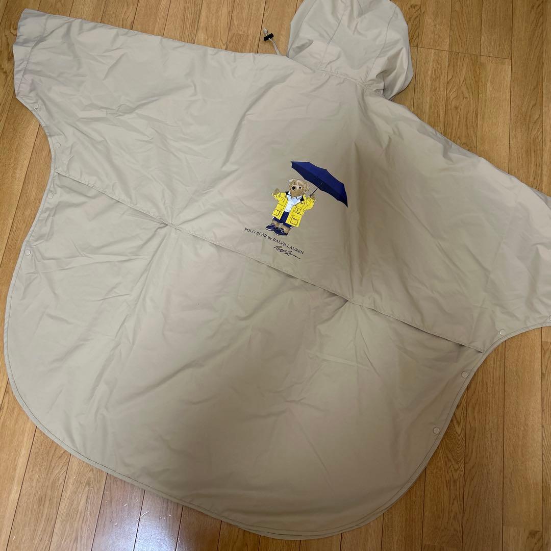 ポロラルフローレン レインポンチョ 雨具 ベージュ ポロベア 新品