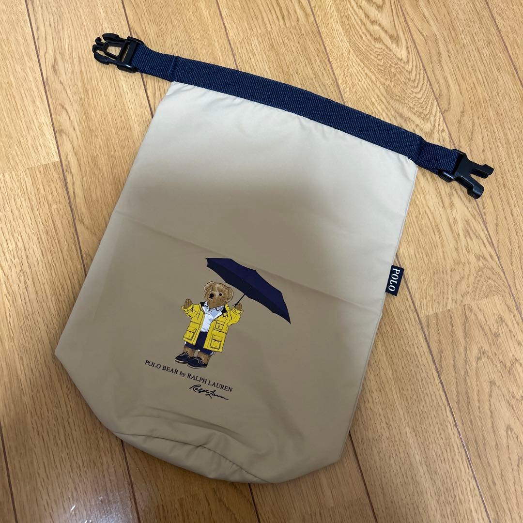 ポロラルフローレン レインポンチョ 雨具 ベージュ ポロベア 新品