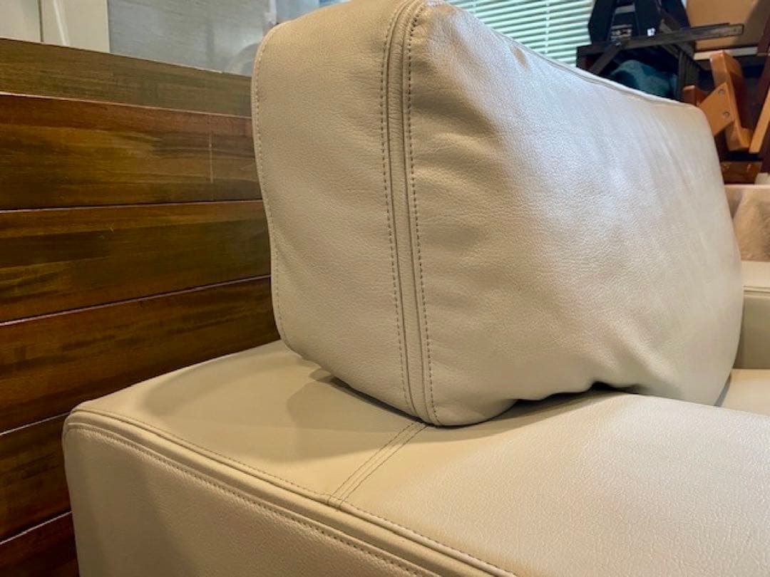 美品□maruniマルニ□ワイドシングルソファー/ラウンジアームソファー