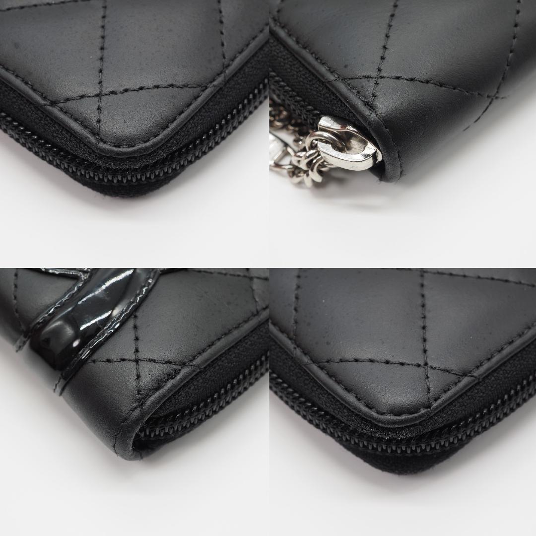 【美品】CHANEL カンボンライン ラウンドファスナー オーガナイザー
