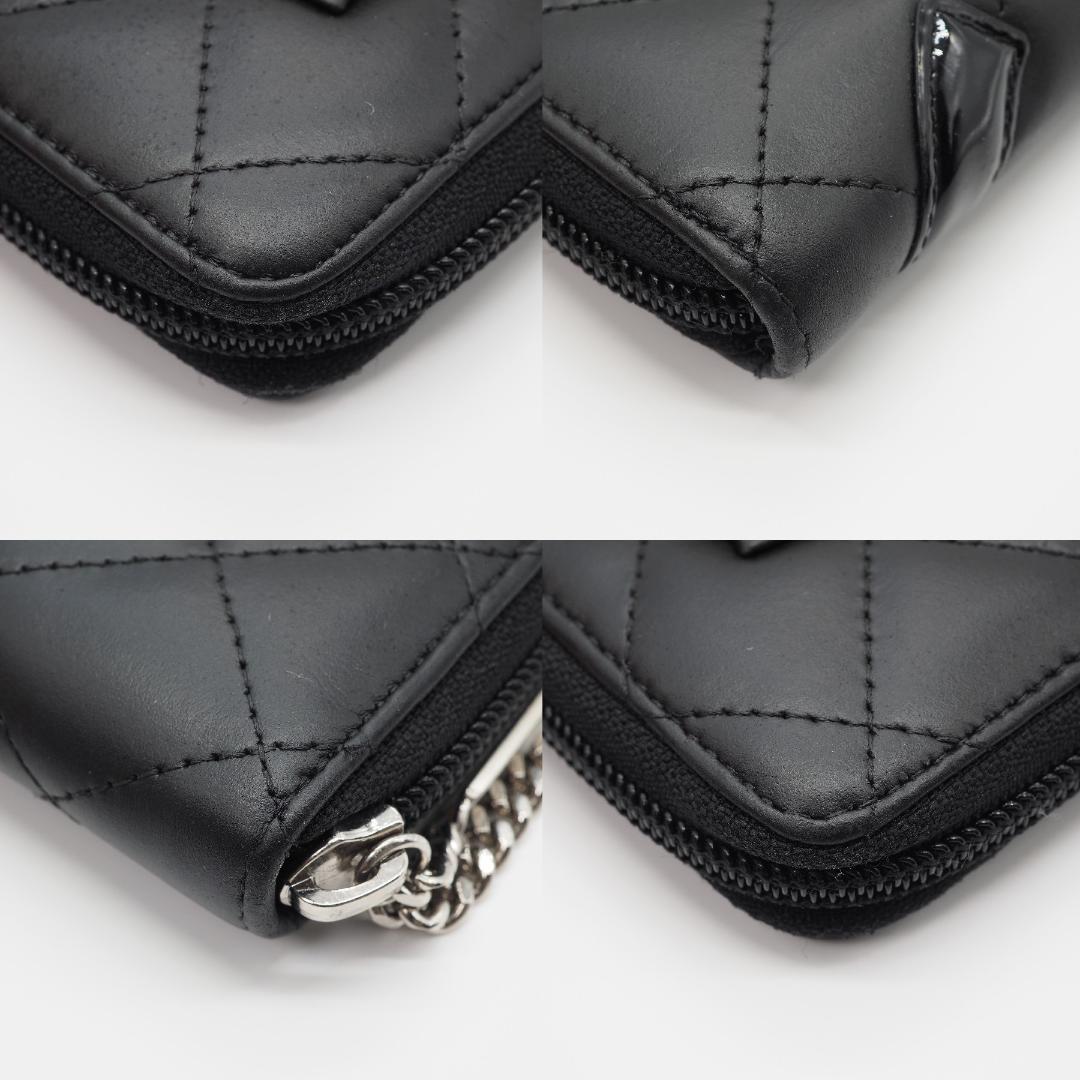 【美品】CHANEL カンボンライン ラウンドファスナー オーガナイザー