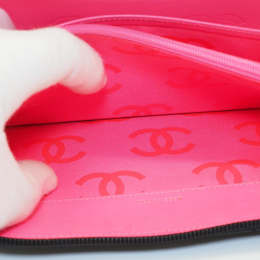 【美品】CHANEL カンボンライン ラウンドファスナー オーガナイザー