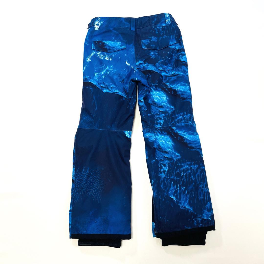 6625【美品】バートン　パンツ　ゴアテックス　総柄　キッズM ブルー スノボ