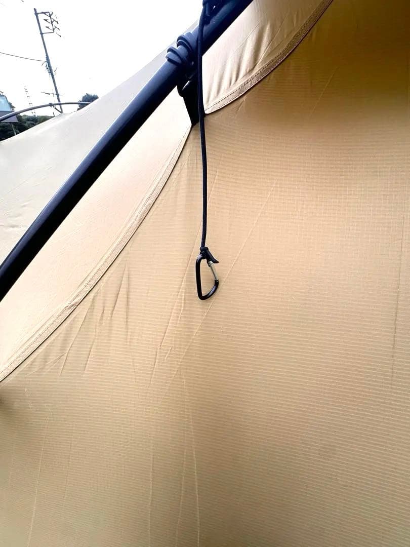 TPUドア付きドームシェルター テントDOKICAMP G2000カーキ(タン)